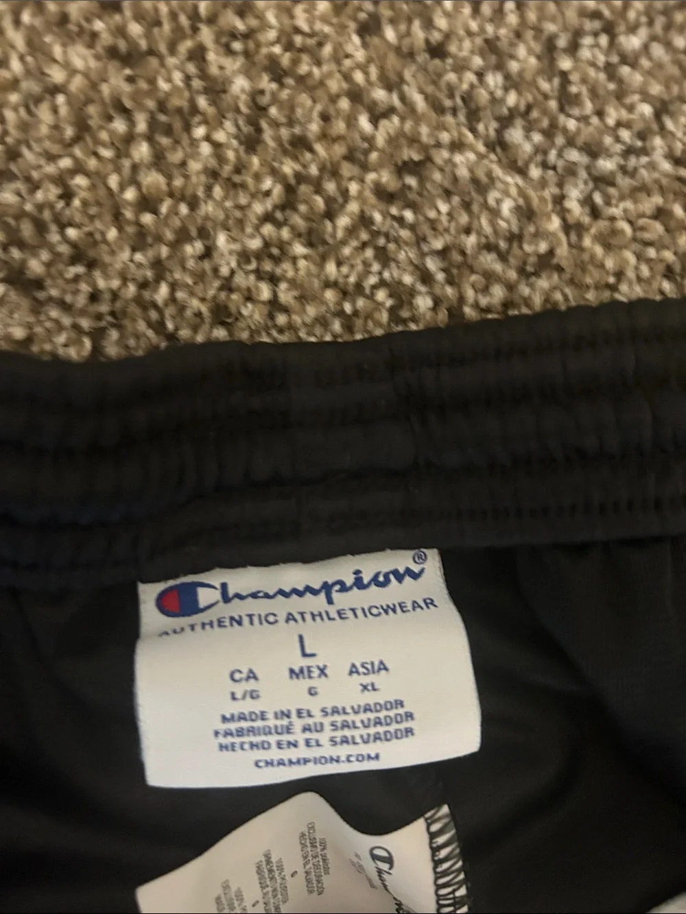Champion Black Men’s Athletic Shorts with Pressure Never Fold Print